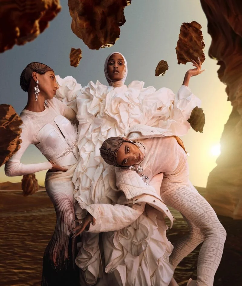 Rawdah Mohamed in Futuristic Style Vogue Arabia Julien Vallon